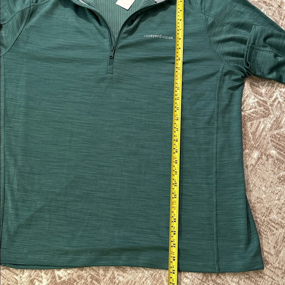 Men’s Vineyard Vines quarter zip Forest Green Pullover size XL NWT - Picture 7 of 10